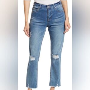 NWT Supplies by Union Bay Women's High-Rise Distressed Slim Straight Jeans, 8